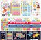 16 Pack Laminated Bilingual Educational Writing Posters for Kids (English & Spanish), Double-Sided Learning Charts 32 Designs, Preschool Handwriting & Vocabulary Classroom & Homeschool Supplies 17x11